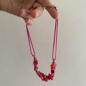 Pink Stone Necklace Y2K